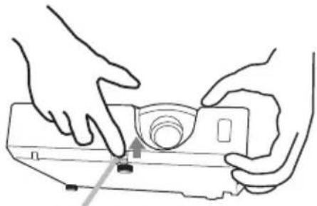 HITACHI CP-WX4041WN - Adjusting the projector's elevator - 1
