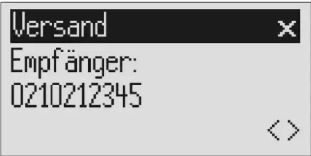 Versand Empfänger: 0210212345