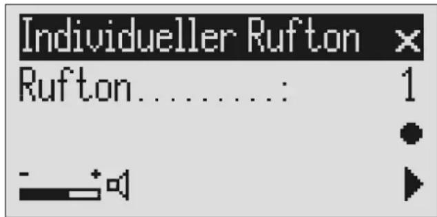 Individueller Rufton Rufton......: 1