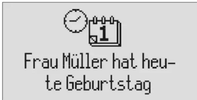 Frau Müller hat heute Geburtstag