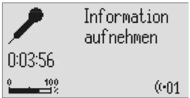 Information aufnehmen 0:03:56 0 100 (0-01)