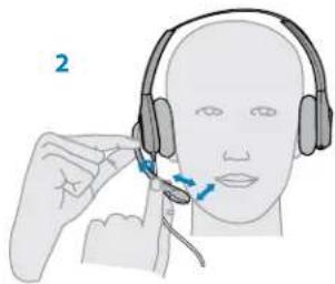 PLANTRONICS Savi W410-M - Anpassen des Mundstücks - 2