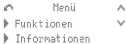 Menu ► Funktionen ► Informationen
