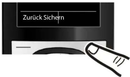 Zurück Sichern