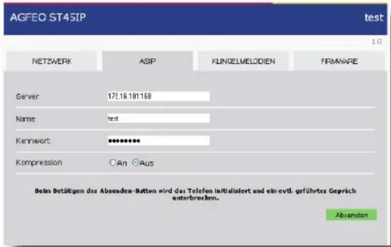 AGFEO ST 45 IP AB - Achtung: - 1