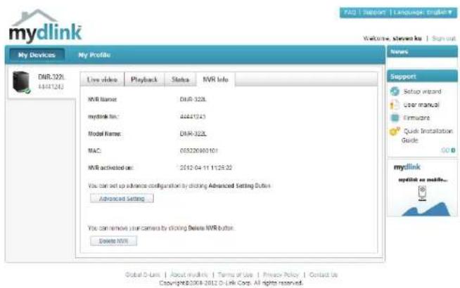 D-LINK DCH-Z310 - Status - 2