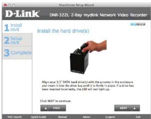 D-LINK DCH-Z310 - Installieren Sie die Festplatten - 2