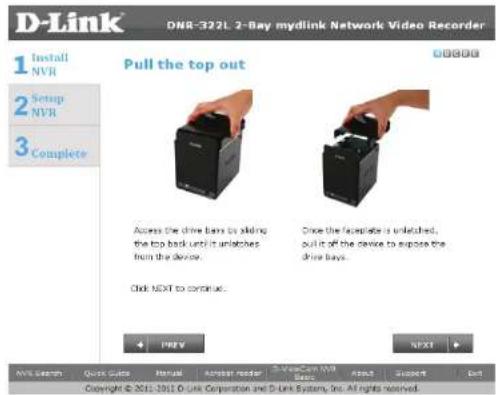 D-LINK DCH-Z310 - Installieren Sie die Festplatten - 1