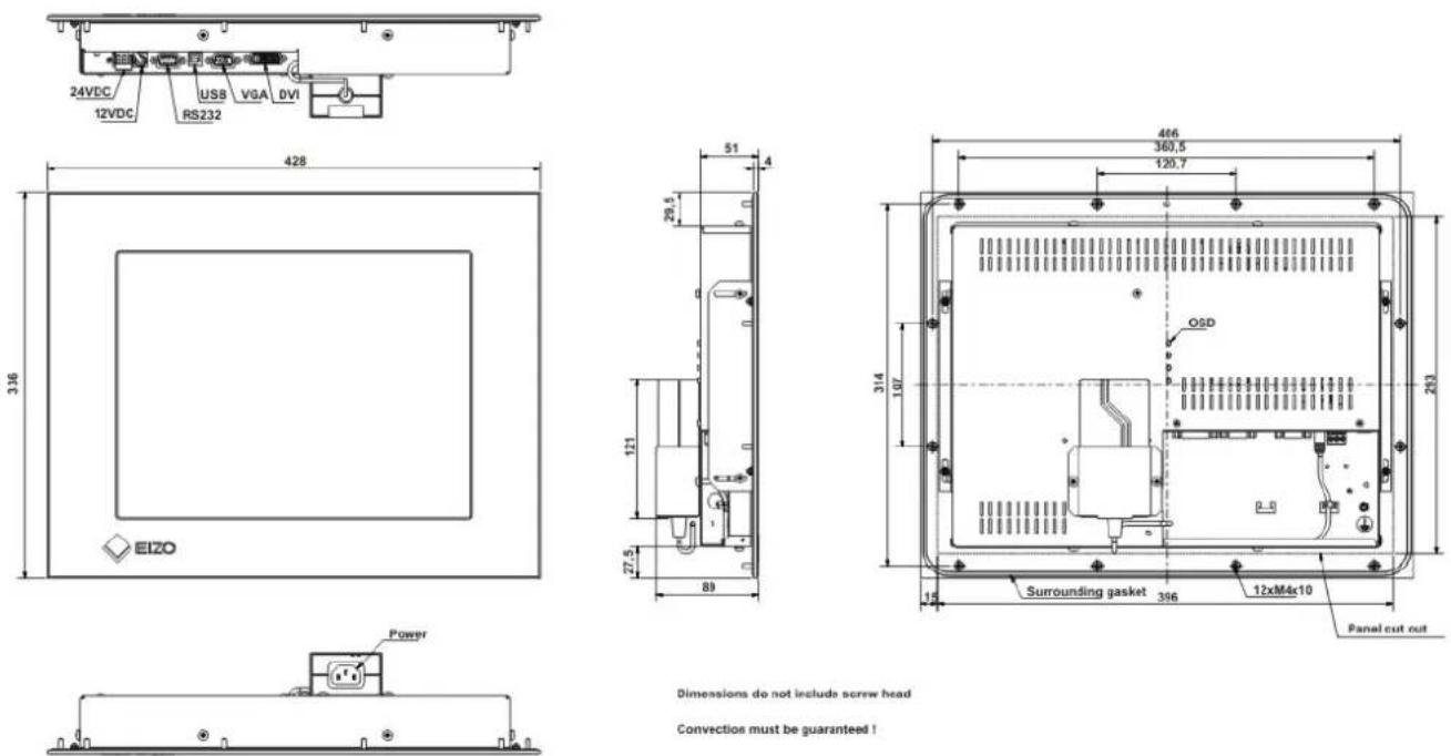EIZO DuraVision DV1508-002 - Mechanical Installation - 1