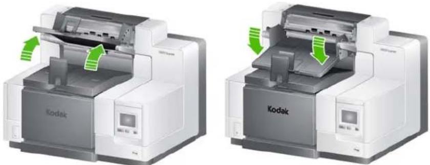 KODAK i5650V - Einstellen des Winkels des oberen Ausgabefachs - 1