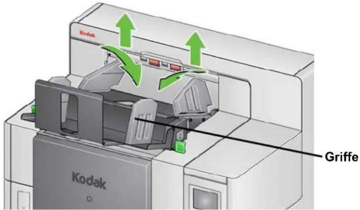 KODAK i5650V - Anpassen der Seitenführungen an Stapel 1 und Stapel 2 - 1