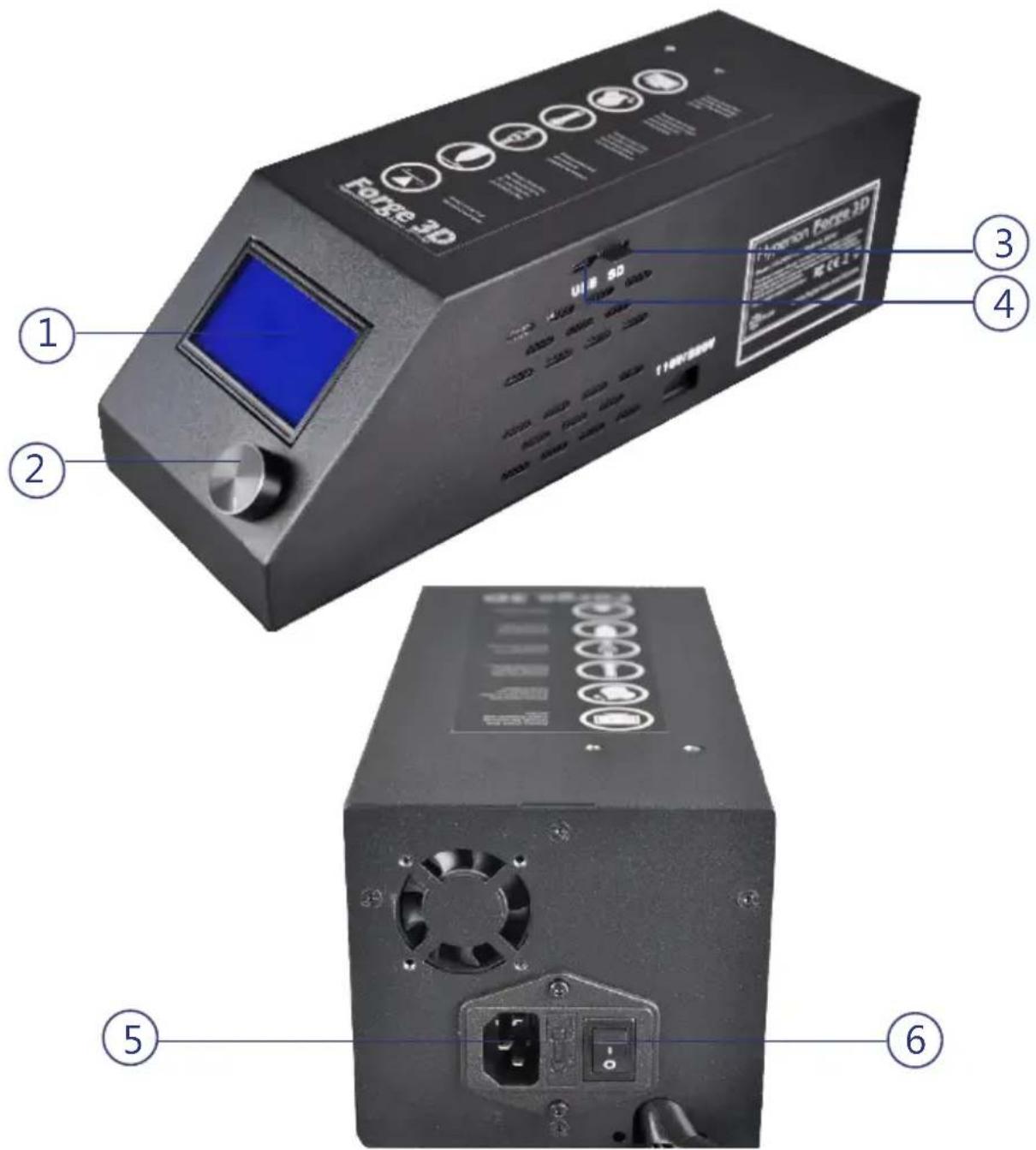 FoR2C 1D UI 3D 1 2 3 4 FoR2C 1D 600Ω 1100V/200V 5 6