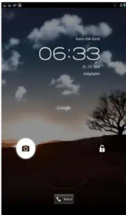 Keise SIM-Karte 06:33 Di. 23 April Aufgeladen Google