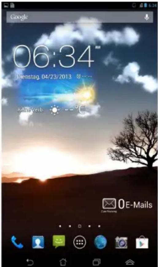 Google 06:34 AM Dienstag. 04/23/2013 Kang Verb -- °C E-Mails Care Privacy