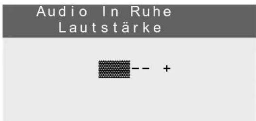 Audio In Ruhe Lautstärke -- +
