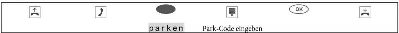 parken Park-Code eingeben