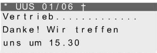 * UUS 01/06 † Vertrieb....... Danke! Wir treffen uns um 15.30