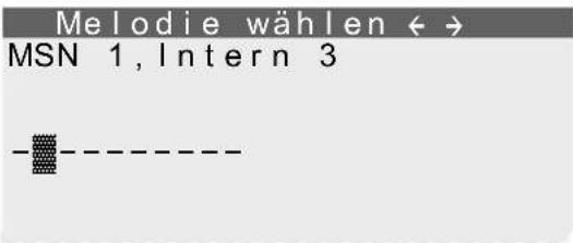 Melodie wählen ← → MSN 1, Intern 3 - - - - - - - - - - - - - - - - - - - - - - - - - - - - - - - - - - - - - - - - - - - - - - -