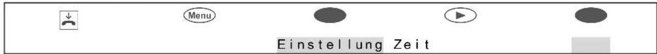 Menu Einstellung Zeit