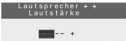 Lautsprecher ← → Lautstärke --- +