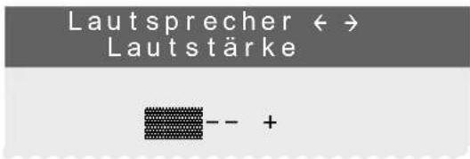 Lautsprecher ↔ Lautstärke --- +