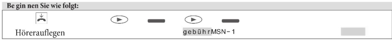 Begin nen Sie wie folgt: Hörerauflegen gebühr MSN-1