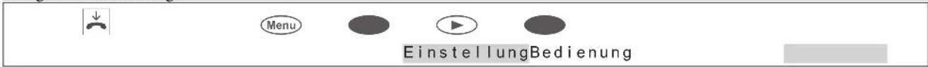 Menu EinstellungBedienung
