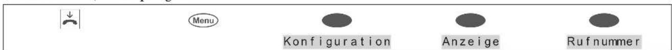 |↓ Menu Konfiguration Anzeige Rufnummer