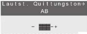 Lautst. Quittungston→ AB - +