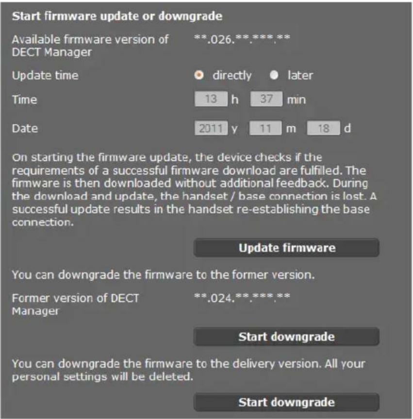 GIGASET N720 IP Pro - Firmware der Basis aktualisieren/ Firmware-Updates zurücksetzen - 2