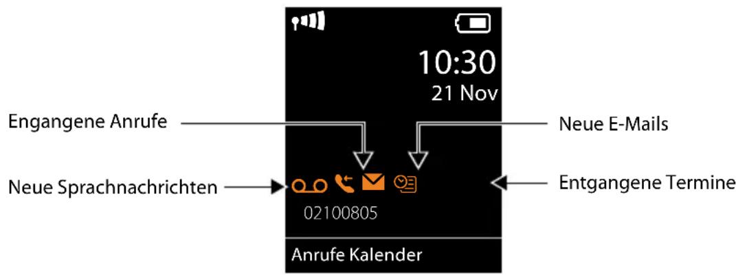 10:30 21 Nov Engangene Anrufe Neue Sprachnachrichten 02100805 Anrufe Kalender Neue E-Mails Entgangene Termine