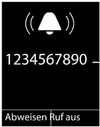 (( )) 1234567890 - Abweisen Ruf aus