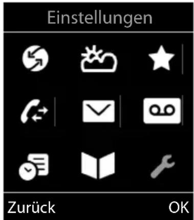 Einstellungen Zurück OK
