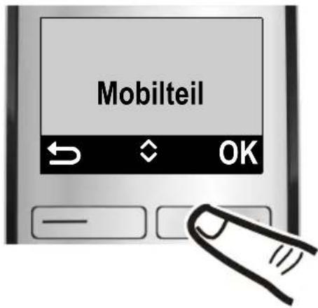 Mobilteil ← → ◆ OK