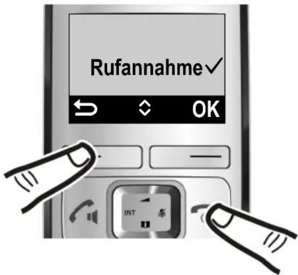 Rufannahme✓ ← ◇ OK INT