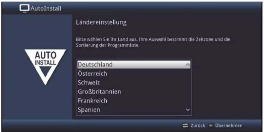 AutoInstall Ländereinstellung Bitte wählen Sie Ihr Land aus. Ihre Auswahl bestimmt die Zeitzone und die Sortierung der Programmliste. Deutschland Österreich Schweiz Großbritannien Frankreich Spanien Zurück > Übernehmen