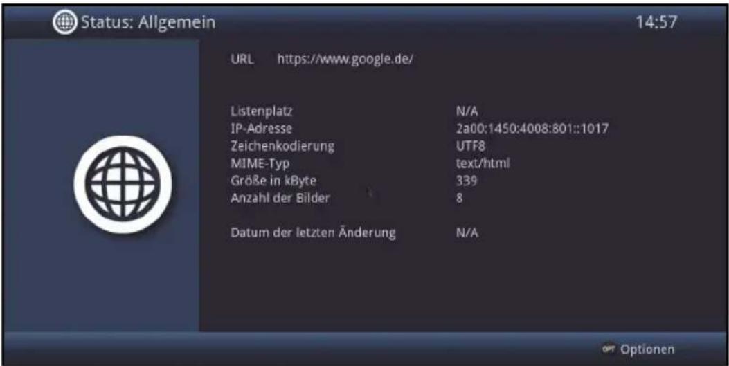 Status: Allgemein 14:57 URL https://www.google.de/ Listenplatz N/A IP-Adresse 2a00:1450:4008:801::1017 Zeichenkodierung UTF8 MIME-Typ text/html Größe in kByte 339 Anzahl der Bilder 8 Datum der letzten Änderung N/A Optionen