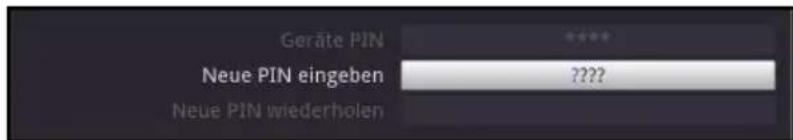 Geräte PIN Neue PIN eingeben Neue PIN wiederholen