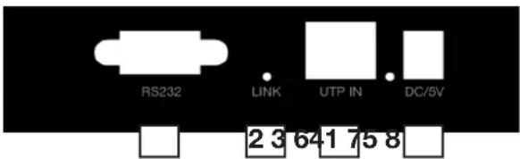 RS232 LINK UTP IN DC/5V 2 3 641 75 8