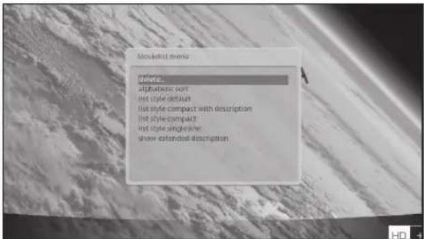 MoveText event delete... alphabet sort list style default list style compact with description list style compact list style singlelier show extended description
