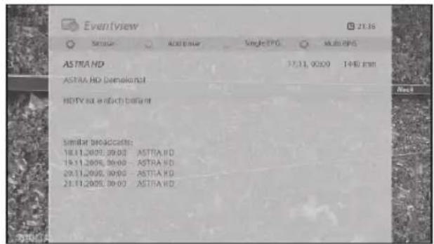 Eventview 21.36 Sensin ACD Driver Single EPG Auto RPG ASTRA HD ASTRA HD Demakant HDTV bus (durch bus)# Similar Broadcasts: 18.11.2005 00:00 ASTRA HD 19.11.2005 00:00 ASTRA HD 20.11.2005 00:00 ASTRA HD 21.11.2005 00:00 ASTRA HD