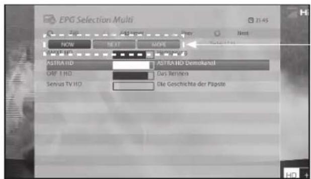 EPG Selection Multi 21:45 NEW NEXT MORE ASTRA HD Demokanal ORF HD Das Rennen Servus TV HD Die Geschichte der Päpste