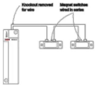 Lupus Electronics UPGRADE DONGLE - Beispiel der Verwendung eines drahtlosen Sensoreingangs mit vorhandenen drahtgebundenen Meldern: - 1