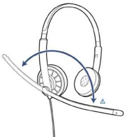 PLANTRONICS Audio 310 - Positionieren des Mikrofonarms - 1