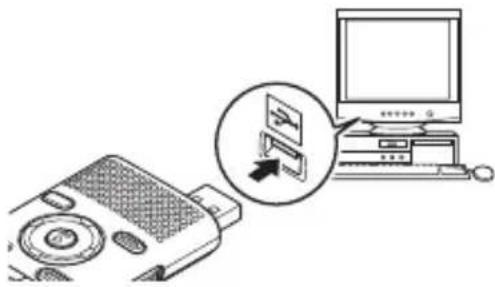 OLYMPUS WS-831 - Anschließen des Voice Rekorders an einen PC - 2