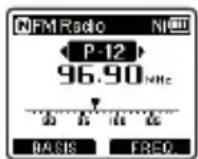 OLYMPUS WS-831 - Bei der Wahl von [FM Radio]\* - 1
