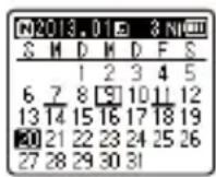 OLYMPUS WS-831 - Bei der Wahl von [Kalender suchen] - 1