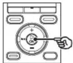 OLYMPUS WS-831 - Drücken Sie während der Wiedergabe auf die ▶OK-Taste. - 1