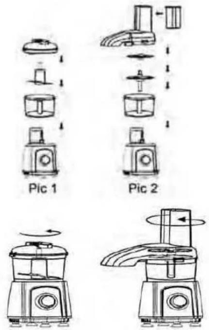 KORONA 25010 - Assembling the food processor - 1