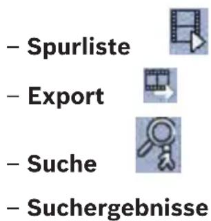 - Spurliste - Export - Suche - Suchergebnisse